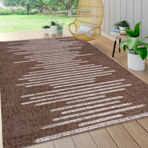Zolak Berber Stripe Geometric Indoor/Outdoor Area Rug