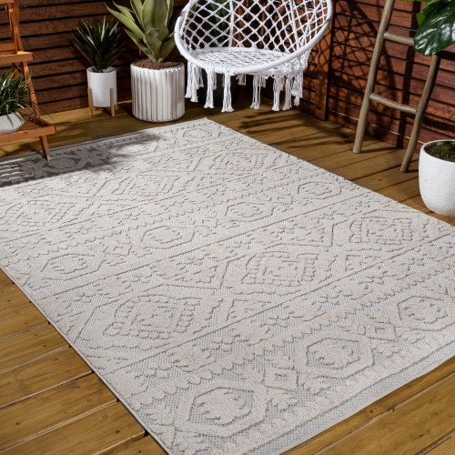 Citta High-Low Pile Mediterranean Tile Area Rug