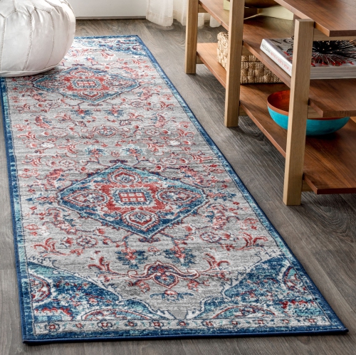 Tapis moderne à motif de médaillon rétro, perse