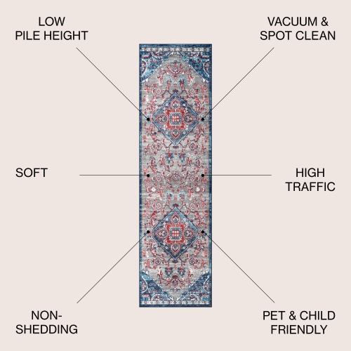 Tapis moderne à motif de médaillon rétro, perse