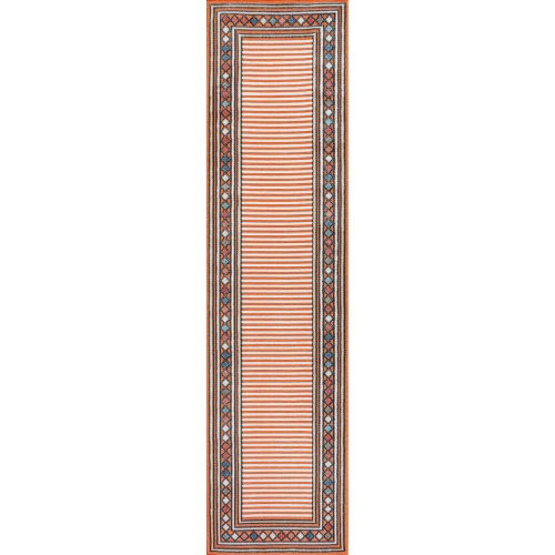 JONATHAN Y  Sebastian High-Low Modern Diamond Border Area Rug