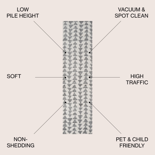 Tapis géométrique triangulaire marocain Aisha