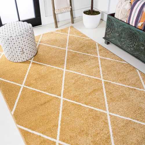 Cole Minimalist Diamond Trellis Area Rug