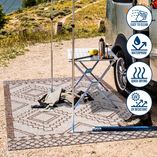 Marokko Diamond Tribal Medallion Indoor/Outdoor Area Rug