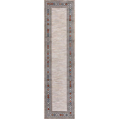 JONATHAN Y  Sebastian High-Low Modern Diamond Border Area Rug