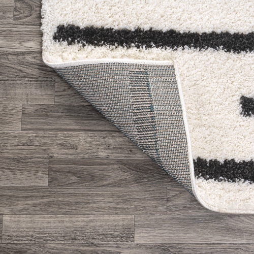 Tapis à poils longs à rayures berbères Alaro