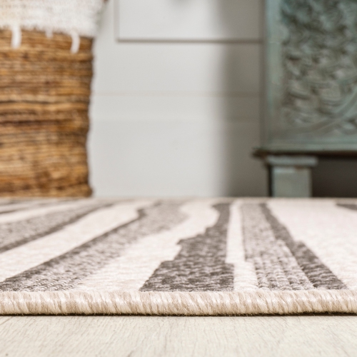 Castara Wavy Stripe Modern Indoor/Outdoor Area Rug