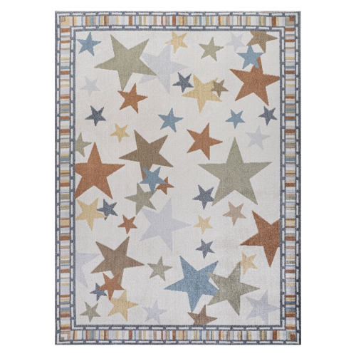 JONATHAN Y  Star Gazer Geometric Machine Washable Area Rug