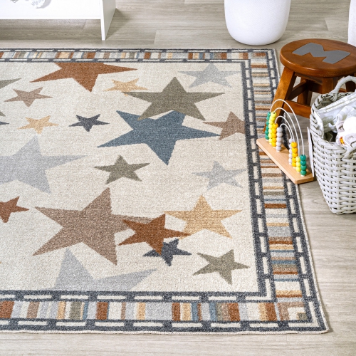 Star Gazer Geometric Machine Washable Area Rug