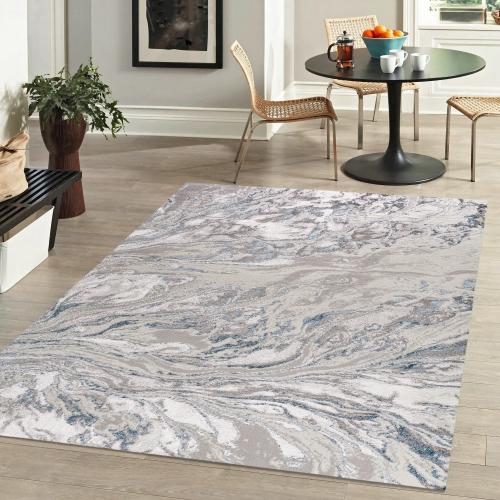 Swirl Marbled Abstract Area Rug