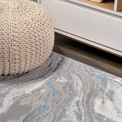 Swirl Marbled Abstract Area Rug