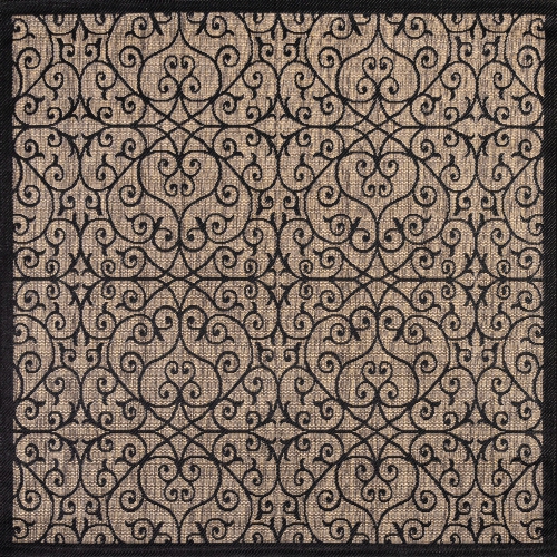 JONATHAN Y  Madrid Vintage Filigree Textured Weave Indoor/outdoor Square Rug