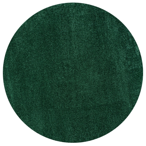 Haze Solid Low Pile Area Rug Emerald