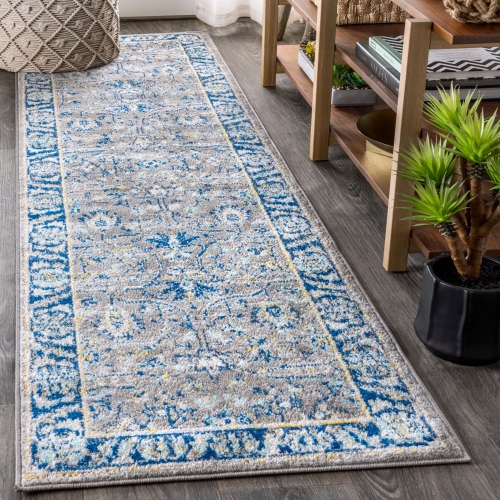 Modern Persian Boho Floral Area Rug