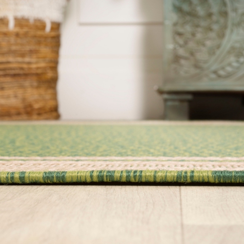 James Modern Border Stripe Indoor/Outdoor Area Rug