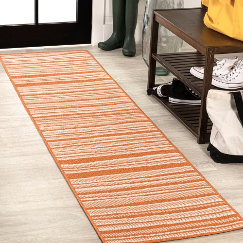 Castara Wavy Stripe Modern Indoor/Outdoor Area Rug