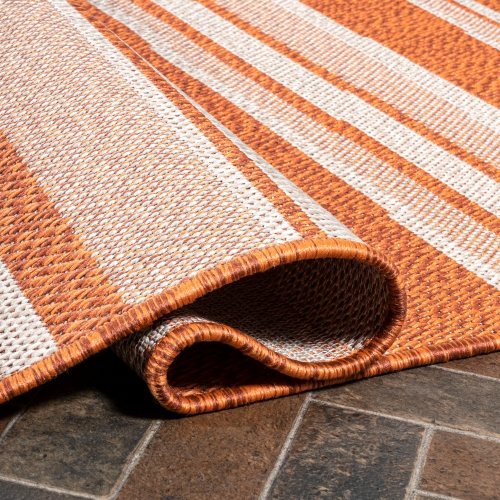 Castara Wavy Stripe Modern Indoor/Outdoor Area Rug