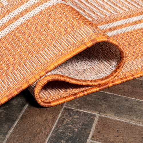 Tapis moderne à double rayure intérieur/extérieur Haynes