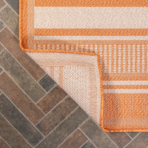 Tapis moderne à double rayure intérieur/extérieur Haynes