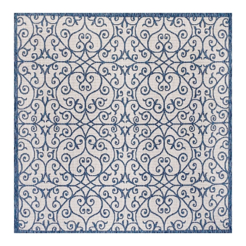 JONATHAN Y  Madrid Vintage Filigree Textured Weave Indoor/outdoor Square Rug