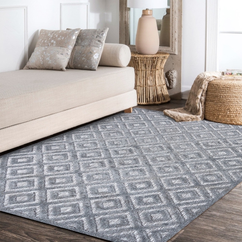 Portmany Neutral Diamond Trellis Indoor/Outdoor Area Rug