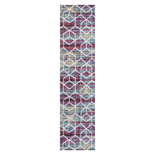 JONATHAN Y  Tumbling Blocks Modern Geometric Area Rug