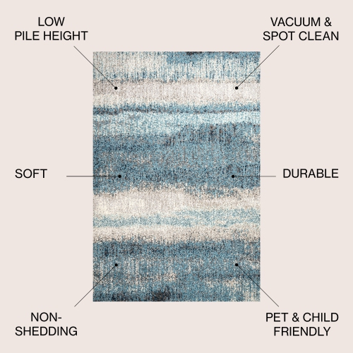 Style contemporain Pop moderne, Carpette Abstract Vintage