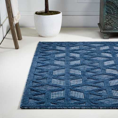Talaia Neutral Geometric Indoor/Outdoor Area Rug