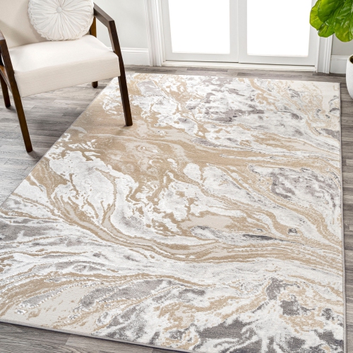Swirl Marbled Abstract Area Rug