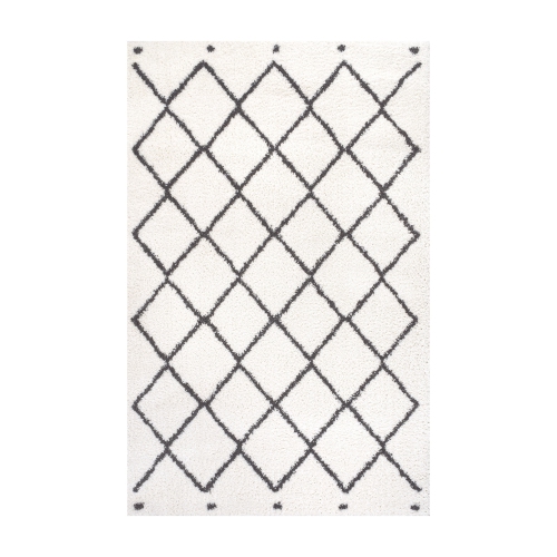 JONATHAN Y  Cami Moroccan Style Diamond Shag Area Rug
