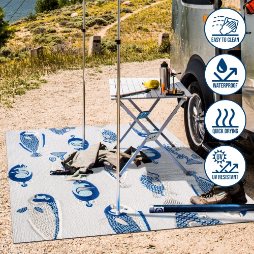 Algarve Modern Fish High-Low Indoor/Outdoor Area Rug