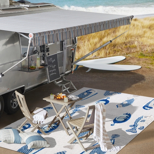 Algarve Modern Fish High-Low Indoor/Outdoor Area Rug