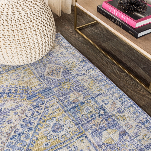 Darija Ornate Geometric Medallion Area Rug