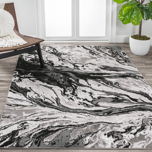 Swirl Marbled Abstract Area Rug
