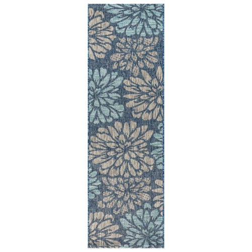 JONATHAN Y  Zinnia Modern Floral Textured Weave Indoor/outdoor Area Rug
