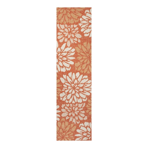 JONATHAN Y  Zinnia Modern Floral Textured Weave Indoor/outdoor Area Rug