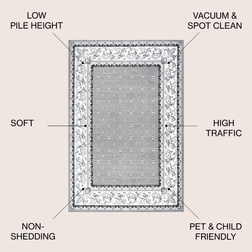 Acanthus French Border Area Rug