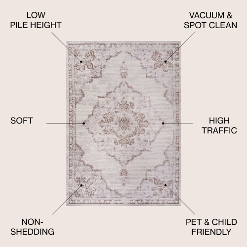 Alhambra Ornate Medallion Modern Area Rug