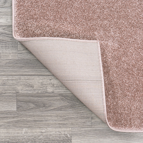 Haze Solid Low Pile Area Rug Pink