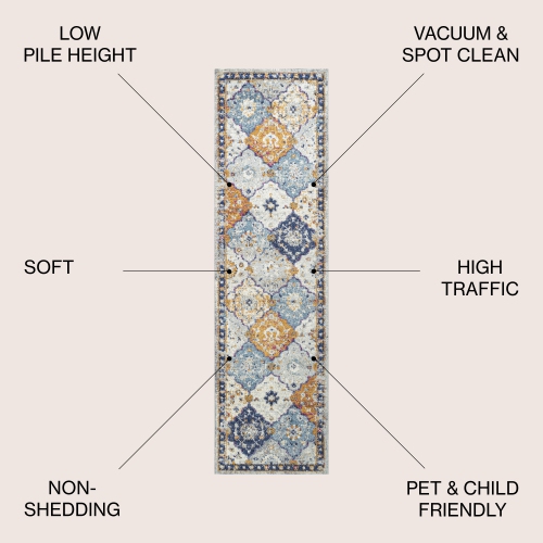 Kirman Bohemian Medallion Area Rug