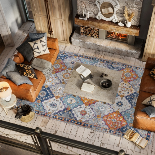 Kirman Bohemian Medallion Area Rug