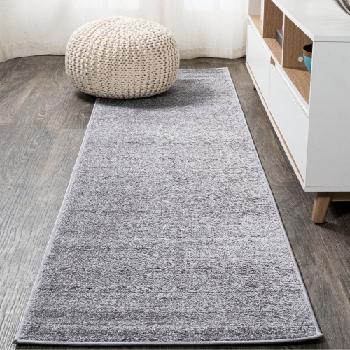 Haze Solid Low Pile Area Rug Gray