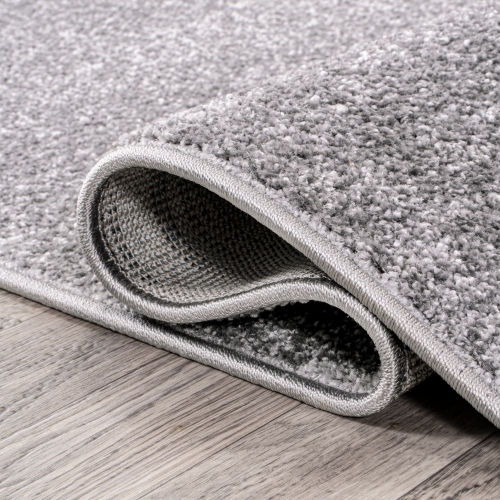 Haze Solid Low Pile Area Rug Gray