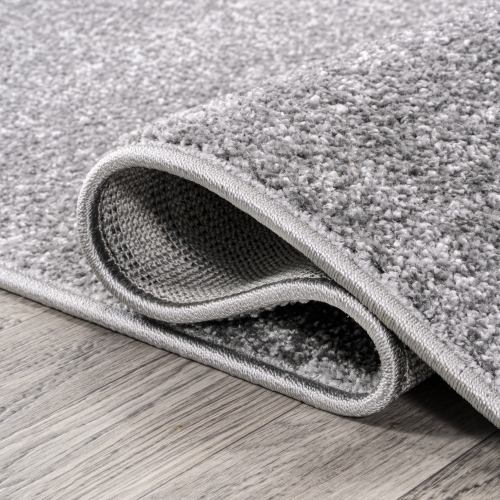 Haze Solid Low Pile Area Rug Gray