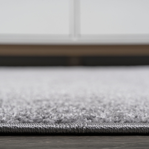 Haze Solid Low Pile Area Rug Gray