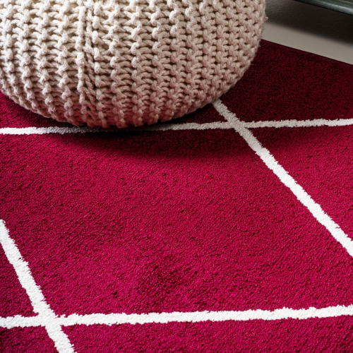 Tapis avec treillis à losanges de Cole Minimalist