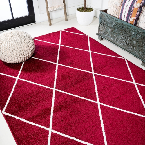 Tapis avec treillis à losanges de Cole Minimalist