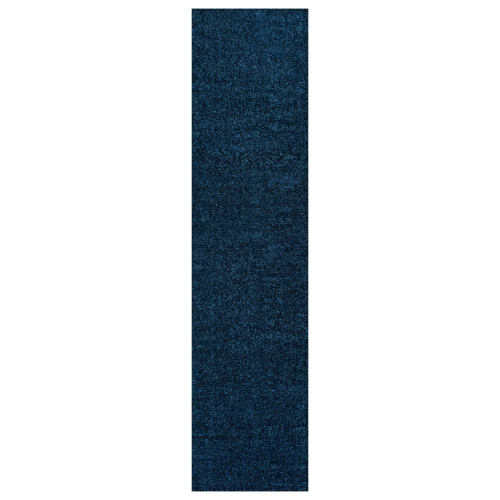 JONATHAN Y  Haze Solid Low Pile Area Rug In Navy