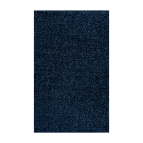 JONATHAN Y  Haze Solid Low Pile Area Rug In Navy
