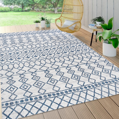 Kafel Tribal Bohemian Indoor/Outdoor Area Rug
